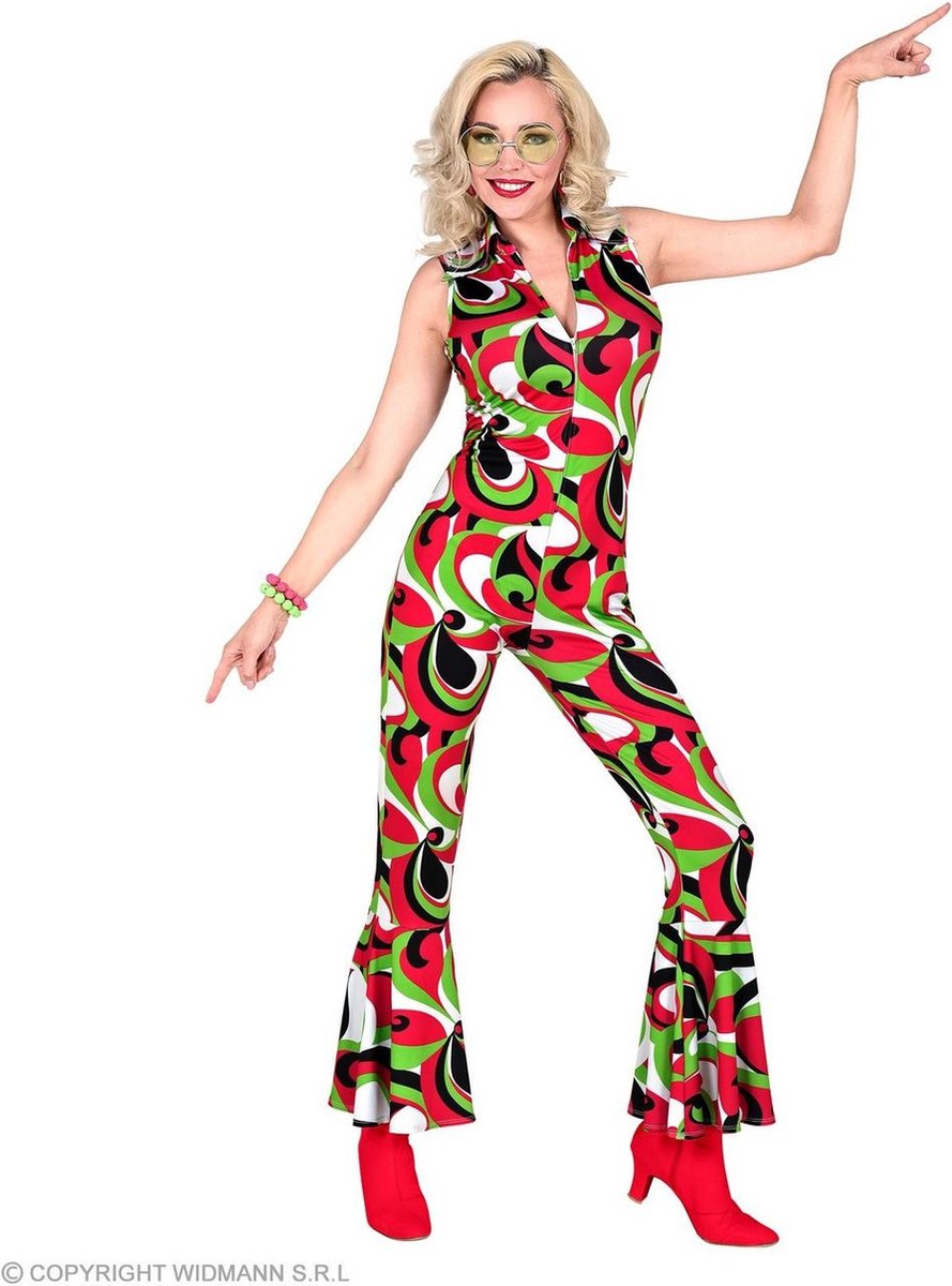 Hippie Kostuum | 70 Sjans Dans Jumpsuit | Vrouw | Large | Carnaval kostuum | Verkleedkleding